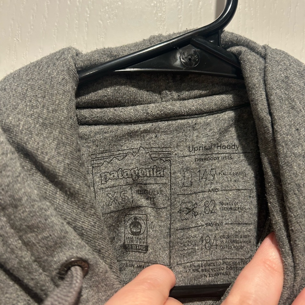 Patagonia Gray Hoodie with Logo - Picture 4 of 6